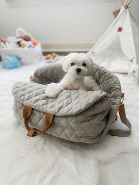 NEW Luxury Dog/Cat Nooee Lola Style Quilted Carrier Purse, Bed & Car seat 3in1